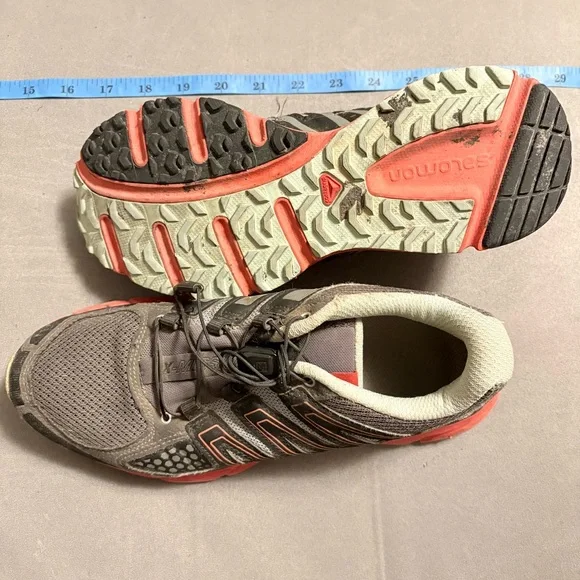 Salomon Women's Athletic Shoes - teal and coral - Picture 4 of 5